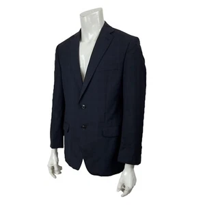 Chaqueta Blazer Calvin Klein Macys Collection Lana Negra Tonal Cuadros Para Hombre 40R - Imagen 1 de 12