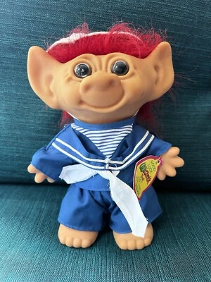 Vintage Uneeda WISHNIK Good Luck Red Hair 8" SAILOR TROLL DOLL   Foto 1 de 3