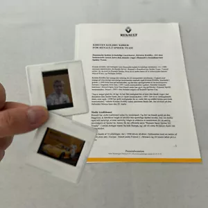 Renault Spider Racing Team Press Kit 35mm Photo Slides German Text - Picture 1 of 5