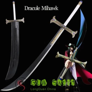 Cosplay Sword Anime Sword Carbon Steel Dracule Mihawk Sabre The Night Star Sword - Picture 1 of 11