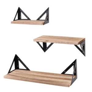 Estantes flotantes de madera de alta resistencia montados en la pared estantes de almacenamiento para cocina baño - Imagen 1 de 25