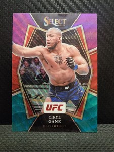 2022 Panini Select UFC Ciryl Gane Premier Level Tri Color Prizm