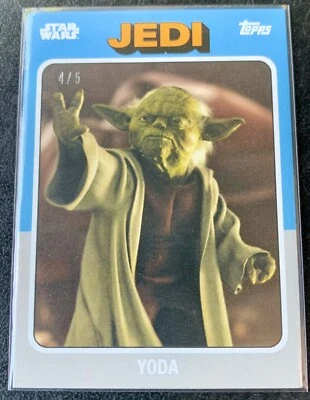 RARE! 2024 TOPPS STAR WARS  THROWBACK THURSDAY #46 YODA SILVER VARIATION 4/5 TBT - Image 1 of 3