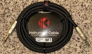 Kirlin 10FT IP-201 1/4" Straight Male/Male 20 AWG Pro Quality Instrument Cable - Picture 1 of 2