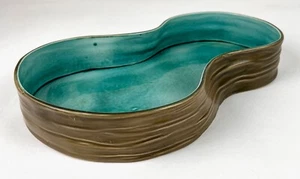 Vtg. 1989 Beswick Turquoise Kidney / Guitar Shape Fruit Bowl Dish Tray - Picture 1 of 7