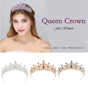 Queen Crown and Tiaras Princess Crown Crystal Headbands Bridal Crown Tiaras New' - Picture 1 of 20