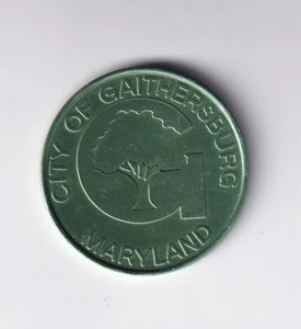 Labor Day Parade 1989, Gaithersburg Pin Back Coin 1 1/2" Round Green - Bild 1 von 2