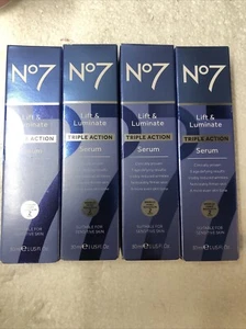 No7 New Lift & Luminate Triple Action Serum 30ml x 4 Neu verpackt. - Bild 1 von 3