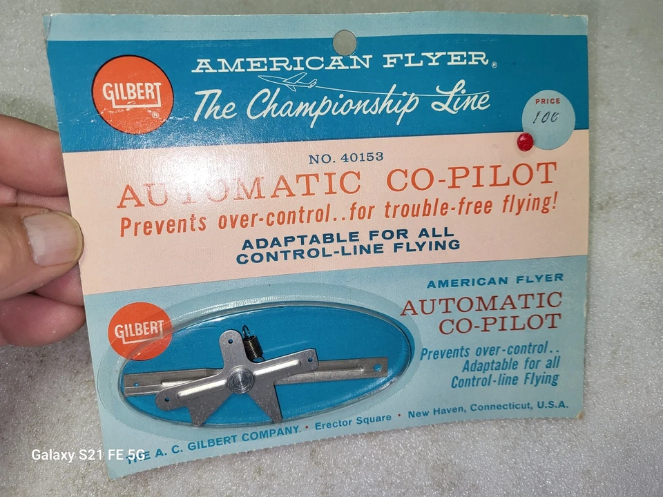 NOS Gilbert American Flyer R/C Airplane Automatic Co Pilot Compensator Arm - Image 1 of 3