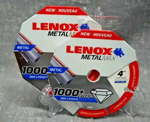 2 Stück - Lenox Metal Max Diamantkante Trennscheibe 4 Zoll x 0,05 Zoll x 5/8 Zoll - 1972920 - Bild 1 von 2