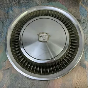 1973 Cadillac Brougham 15 Inch Deep Dish Hub Cap Wheel Cover w Center Emblem OEM - Picture 1 of 8