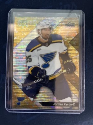 JORDAN KYROU 2024-25 UPPER DECK ALLURE GOLD GLITTER BOMB RAINBOW 044/199 - Image 1 of 3