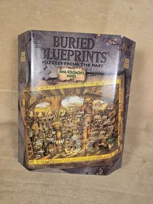 Vintage Buried Blueprints From The Past King Solomon’s Mines 1000 Pcs Puzzle NEW - Image 1 of 2