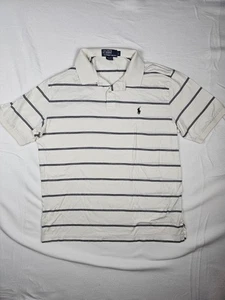 Polo Golf Ralph Lauren Hemd Herren Large weiß blau gestreift Pima Baumwolle klassisch - Bild 1 von 8