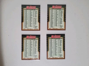 2000 Bowman Football Checklist With Tom Brady Rookie Card Listed Lot of 4 - Picture 1 of 9