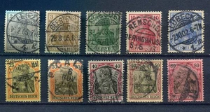 German Reich : Complete Germania set from 1902 - used - Picture 1 of 1