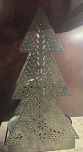 ST. NIKOLAUS QUADRAT HAPPY HOLIDAYS METALL CHRISTBAUM KERZENHALTER - Bild 1 von 8