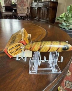Vtg. South Bend Bass Oreno Model No. 973 YP with Correct Box ~Wood Fishing Lure! - Picture 1 of 21