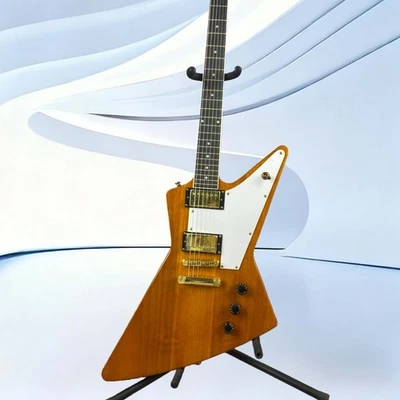 Explorer Yellow Electric Guitar with Gold Hardware  White Fingerboard 6-String - Image 1 of 4