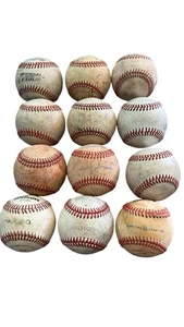 Menge 12 Vollleder Baseballs Training guter Zustand KOSTENLOSER VERSAND - Bild 1 von 2