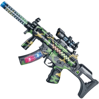Machine Gun Toy, FX Realistic Loud Sounds & Lights When you Trigger, 22" Long - Image 1 of 4
