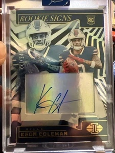 Keon Coleman 2024 Panini Illusions #RS-KCN Rookie Signs Auto/240 Rookie RC Bills - Foto 1 di 2