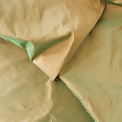 100% Silk Taffeta Iridescent Olive Green/ Orange 54" W BTY Sample Available - Image 1 of 4