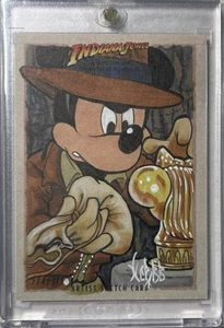 2008 Topps Mickey Mouse as Indiana Jones Fertility Idol Sketch Card AMAZING - Picture 1 of 2