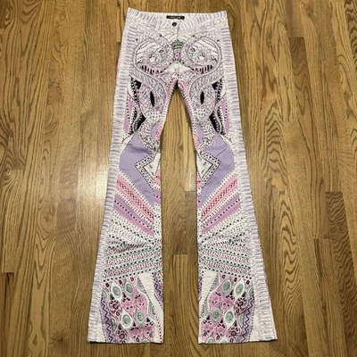 Roberto Cavalli Flare Pants Jeans Women’s IT 38 (US 2) Fits 28x36 Snake Print - Image 1 of 4