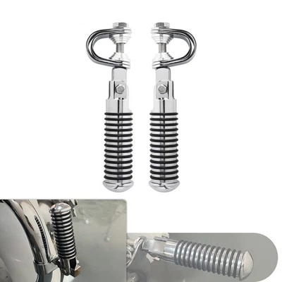 Un par de estriberas plegables de barra de choque de 1"-1/4" aptas para protectores de motor Harley Highway Foto 1 de 4