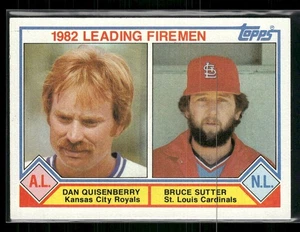1983 Topps #708 1982 Leading Firemen (Dan Quisenberry / Bruce Sutter) Royals - Bild 1 von 2