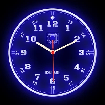 OSQUARE Minimalism Diving Sports Design Man Cave Club Flexible Neon Clock 10" - Image 1 of 4