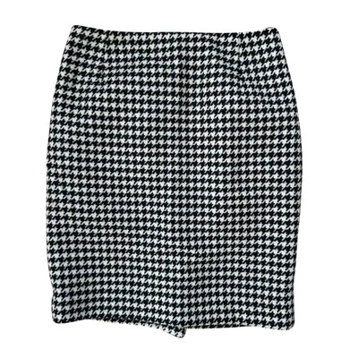Jil Sander NWOT 100% Wool Tweed Houndstooth Mini Pencil Skirt 36 (US 6) Italy - Image 1 of 4