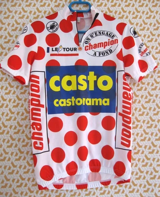 Maillot Cycliste à Pois Tour de France 1993 Castelli Vintage Jersey Shirt - M - Photo 1/4