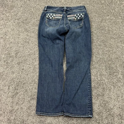 Silver Jeans Womens 29x23.5 Blue Suki Capri Stretch Medium Wash Denim Pockets - Image 1 of 4