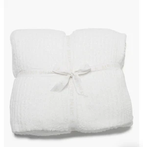 NEW $228 Barefoot Dreams CozyChic Ribbed Bed Blanket King White 106"x92" - Picture 1 of 5