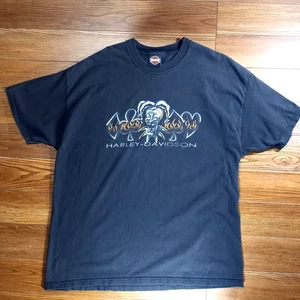 2007 Harley-Davidson Jester T-Shirt Men's Size 2XL McHenry 2 Sided Black - Picture 1 of 8