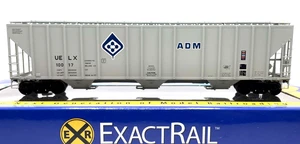 HO EXACTRAIL EE-1719-4 EVANS 4780 COVERED HOPPER ADM MILLING CO. UELX # 10017 - Picture 1 of 2