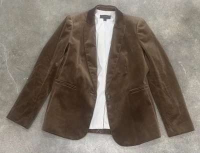 NEW J CREW PARKE VELVET BLAZER DARK CHESTNUT BROWN  G9101 SIZE 10 RARE - Image 1 of 4