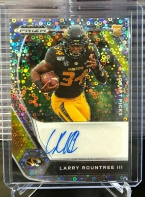 2021 Prizm Draft LARRY ROUNTREE HYBRID EXCLUSIVE SILVER CIRCLES RC AUTO Chargers - Image 1 of 2