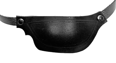 Медицинская регулируемая повязка ручной работы из натуральной кожи для левого и правого глаза. - Изображение 1 из 4