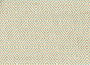 Designer Fabric Red Orange Green Gold Diamonds Poly Blend Drapery Upholstery - Picture 1 of 2
