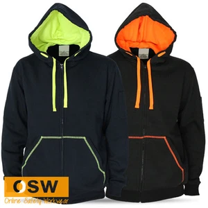 BN Unisex Winter Full Zip Work Tradies Brushed Fleece Hoodies Hoody DNC 5424 - Picture 1 of 3