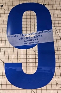 Patch Rugby # 9 Dupont Flocage Maillot Equipe France All Black Coupe Monde 2023 - Afbeelding 1 van 3