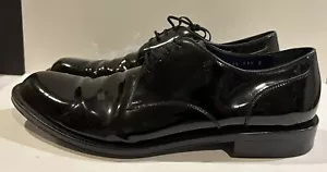 Salvatore Ferragamo Smokingschuhe schwarz Lackleder Größe 11,5 D einmal getragen - Bild 1 von 8
