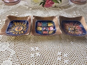 The Artisan Foundation Exquisite Handcrafted Copper Enamel Serving Tray,... - Picture 1 of 17