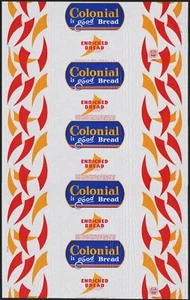 Vintage bread wrapper COLONIAL from 1957 Memphis Jackson Tennessee new old stock - Picture 1 of 2