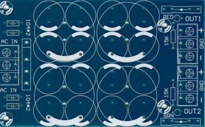 EG SHOP c.s. PCB circuito stampato x Alimentatore DUALE 12...80V x Amplificatore Potenza