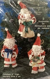 PAPEL CREPÉ Papá Noel Navidad Adorno Kit Por Diseño Funciona #5631 RARO De Colección SIN USAR - Imagen 1 de 9