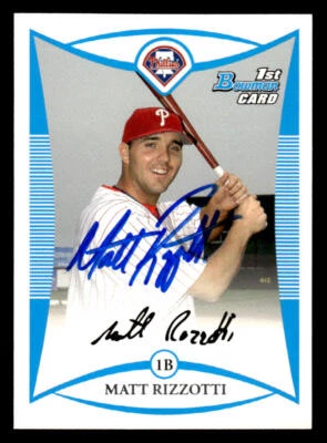 Matt Rizzotti signed auto 2008 Bowman #BP87 card - Image 1 of 2